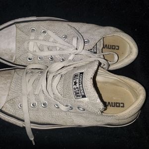 Converse white all star size 8